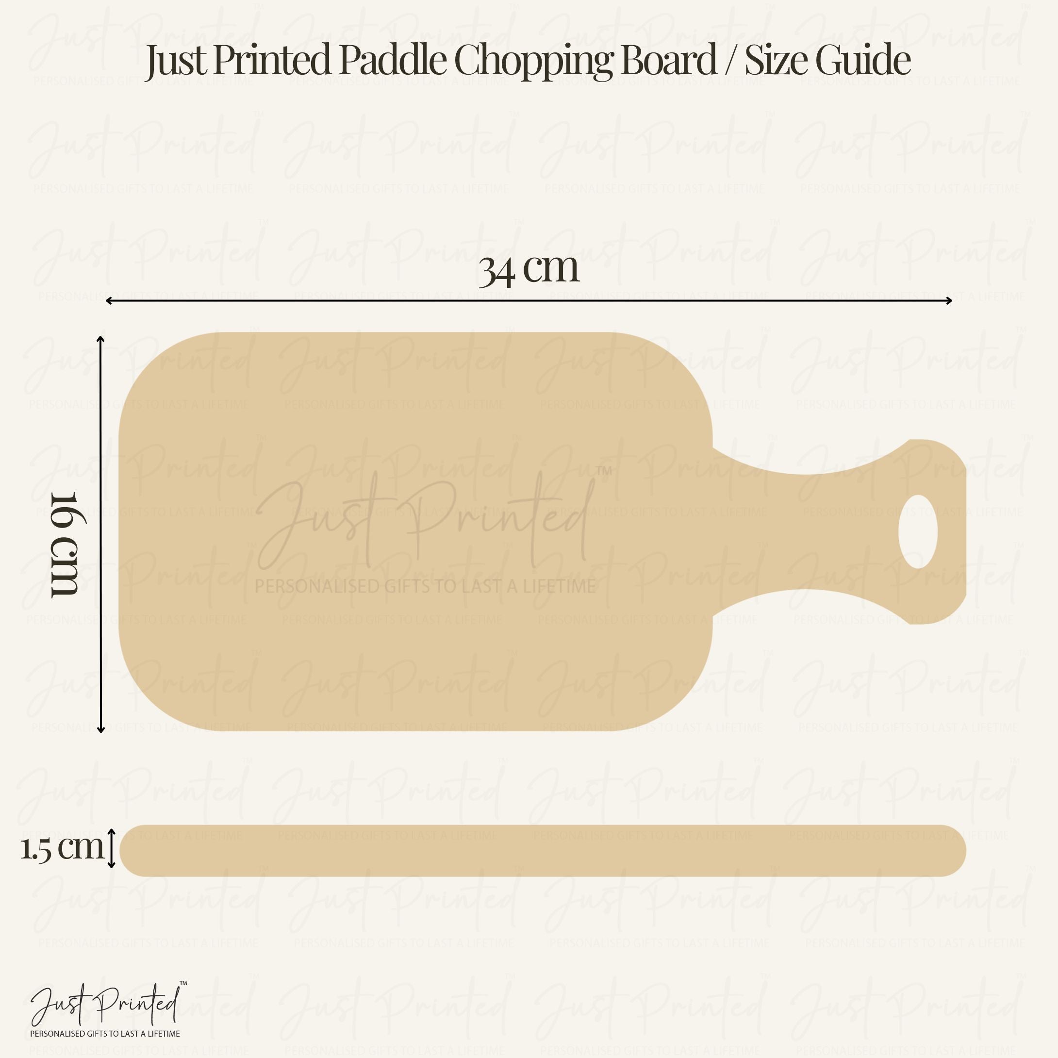 Personalised Engraved Camper Van Wooden Serving Paddle Board