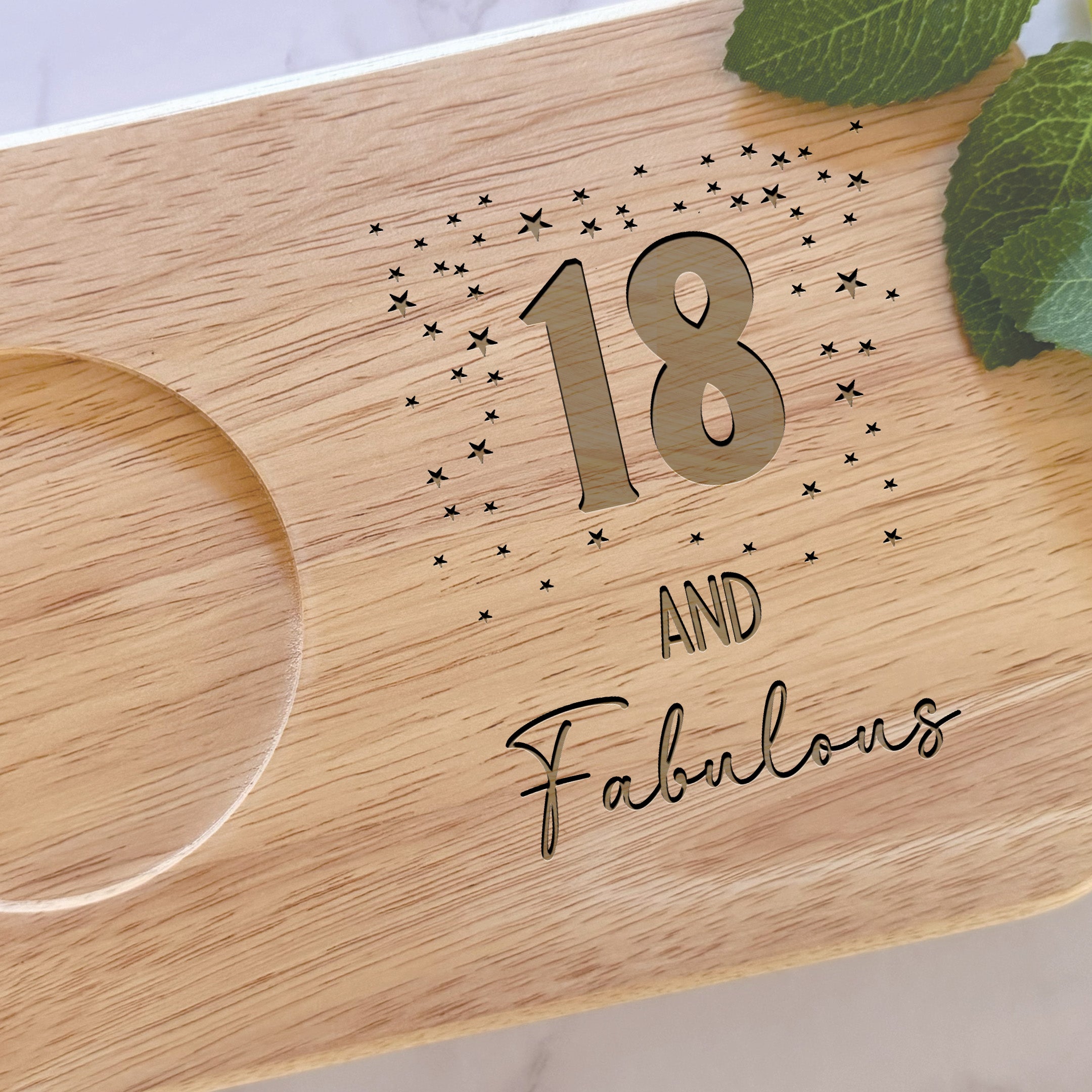 Personalised 18 & Fabulous Tea & Biscuits Board 18th Birthday