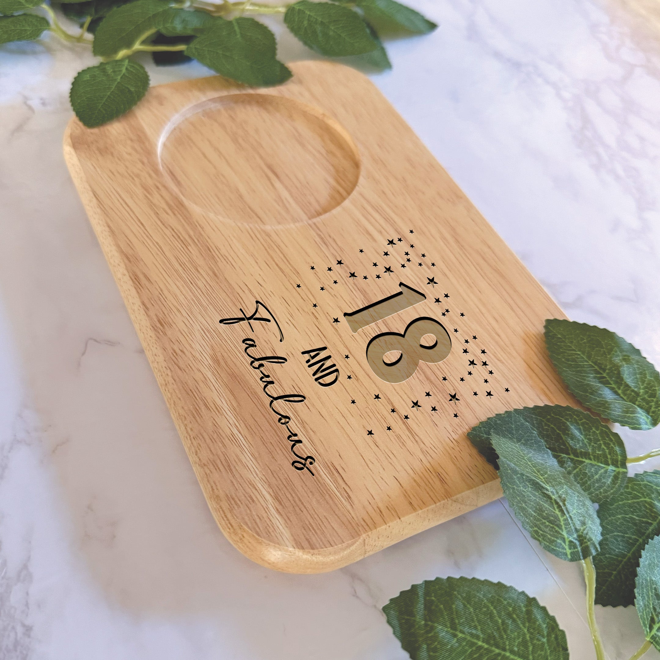 Personalised 18 & Fabulous Tea & Biscuits Board 18th Birthday